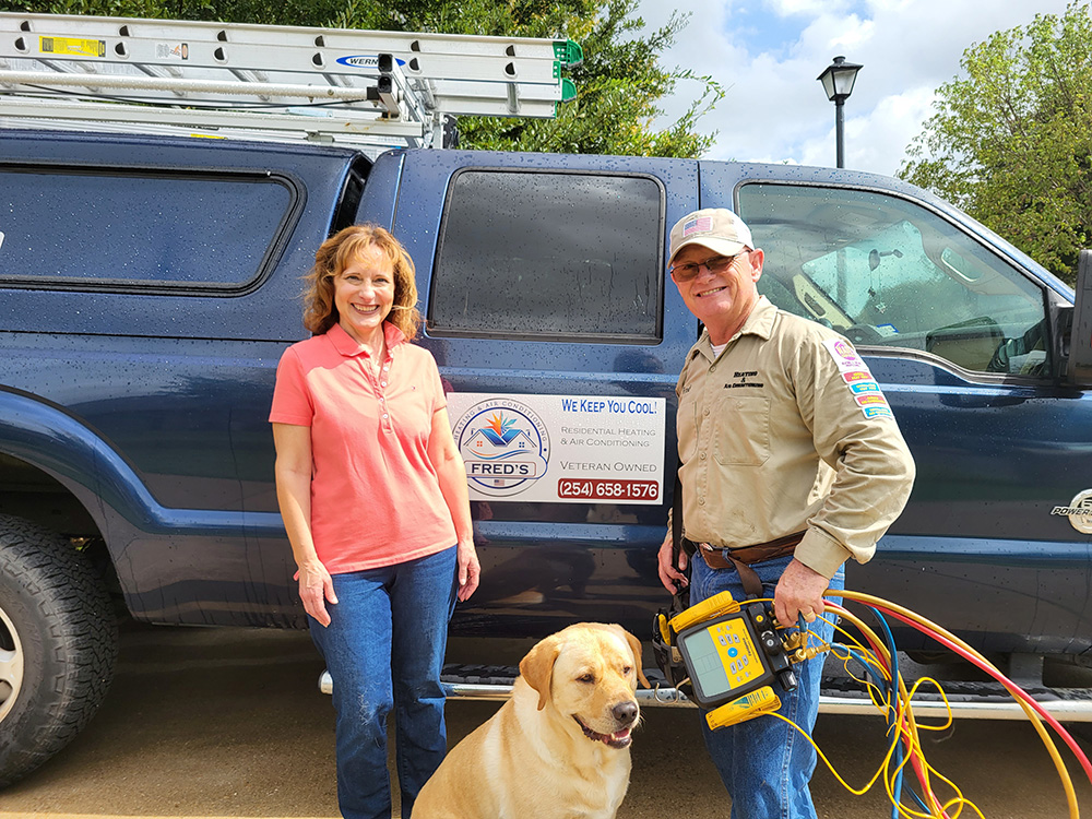 Fred and Linda - Owners of Fred's Heating and Air - Central Texas